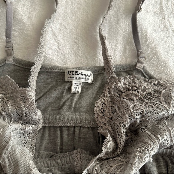Grey Lace Slip Dress - Picture 3 of 4